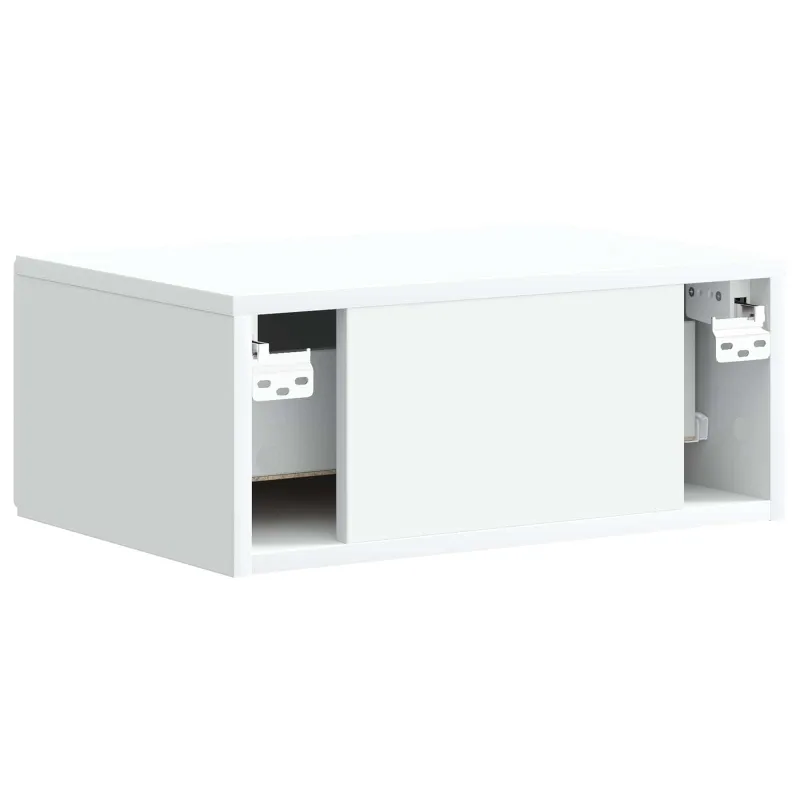 Sieninis naktinis staliukas 2 pcs Balta 49 x 34,5 x 20 cm