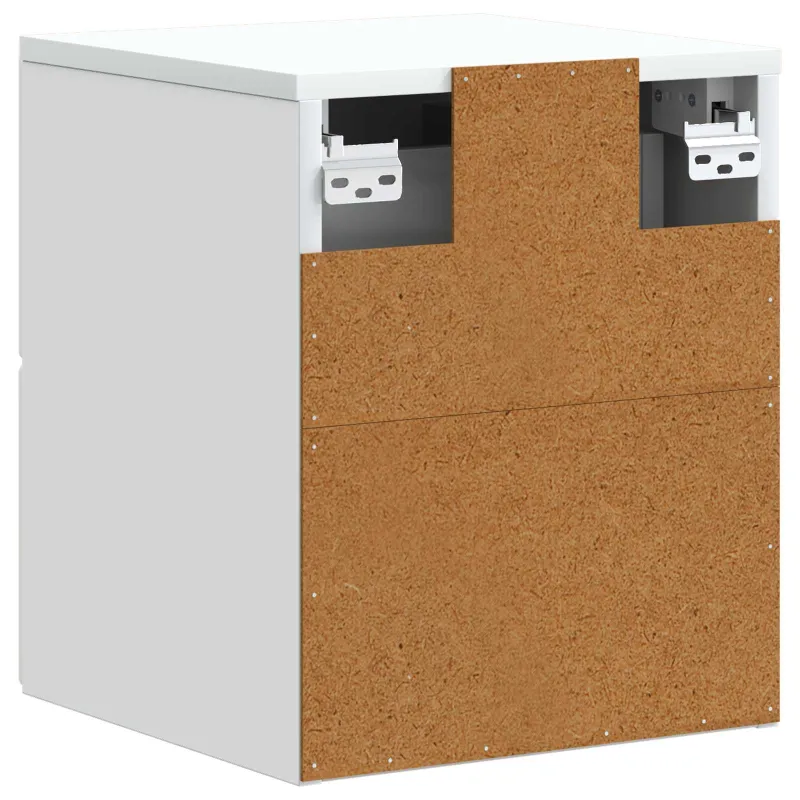 Sieninis naktinis staliukas 2 pcs Balta 34,5 x 33 x 40 cm