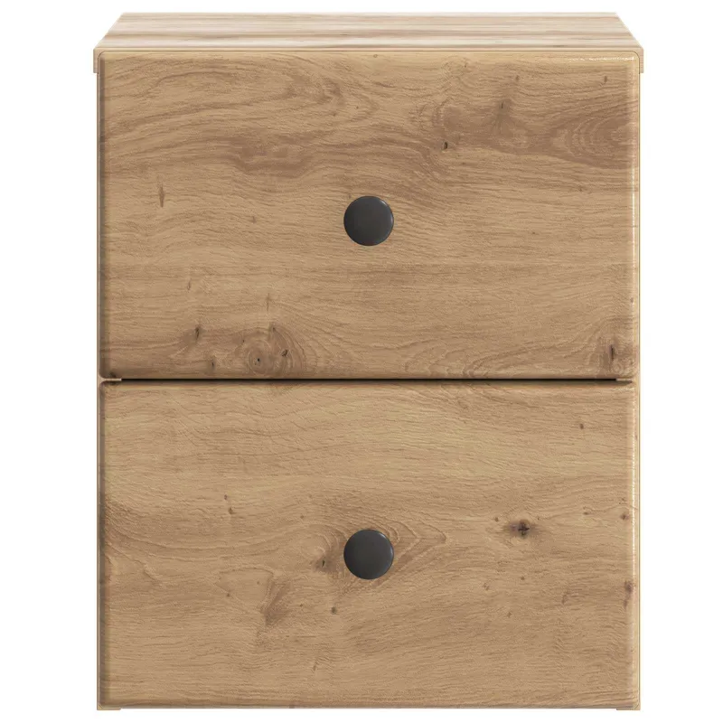 Sieninis naktinis staliukas su stalčių 2 pcs Artisano ąžuolo