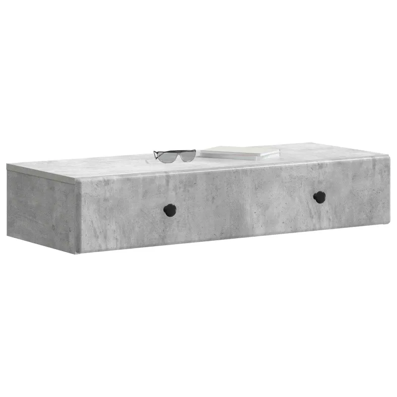 Sieninis šoninis staliukas Betono pilka 87,5 x 34,5 x 17 cm