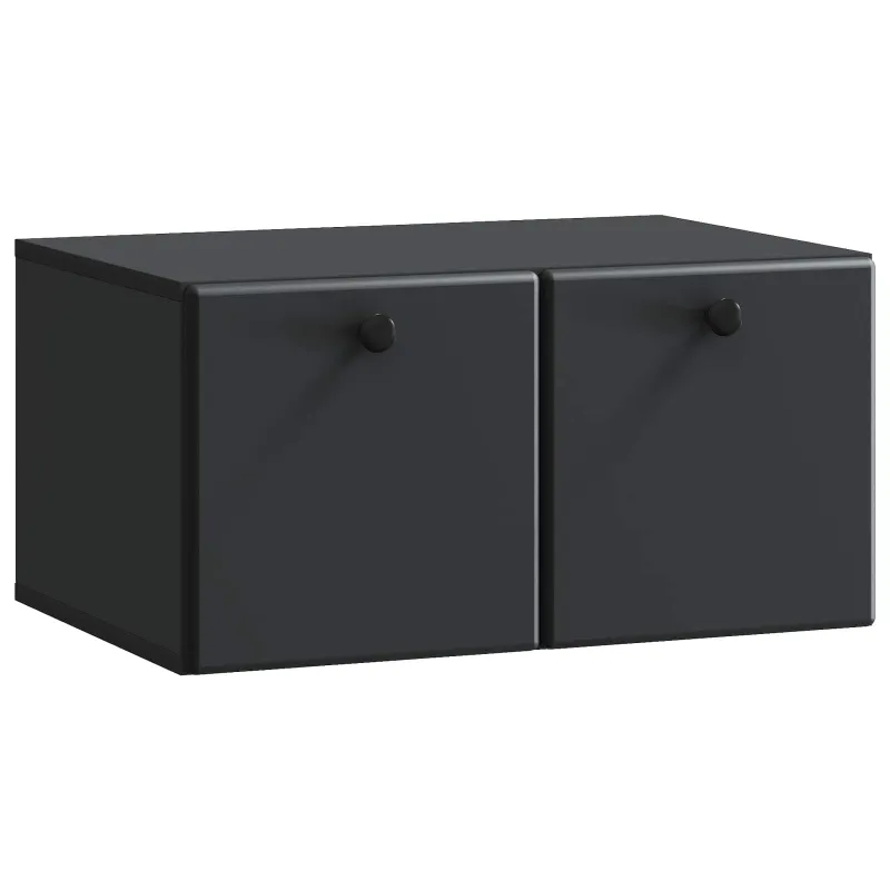 Sieninė TV spintelė 59,5 x 41 x 30 cm Juoda Apdirbta mediena