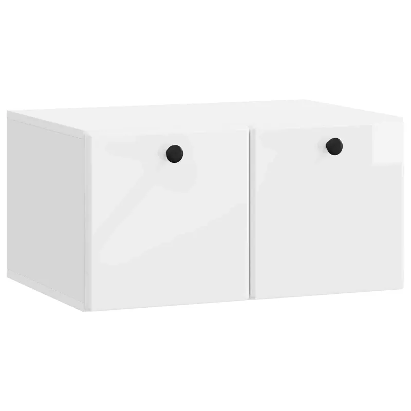 Sieninė TV spintelė 59,5 x 41 x 30 cm Itin blizgi balta