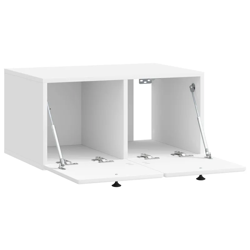 Sieninė TV spintelė 59,5 x 41 x 30 cm Itin blizgi balta