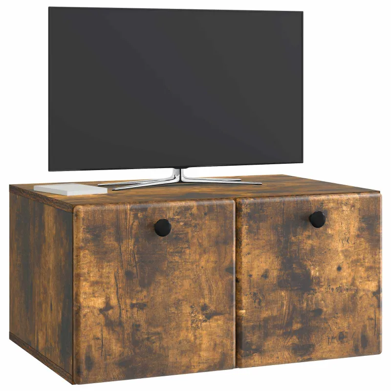 Sieninė TV spintelė 59,5 x 41 x 30 cm Dūminio ąžuolo