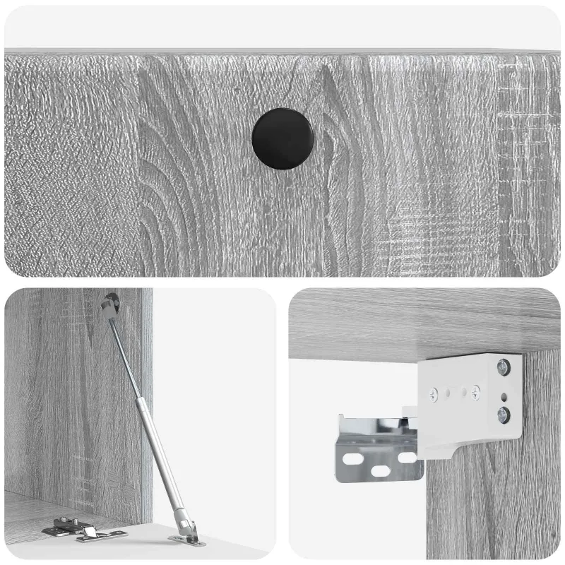 Sieninė TV spintelė 59,5 x 41 x 30 cm Pilka Sonoma
