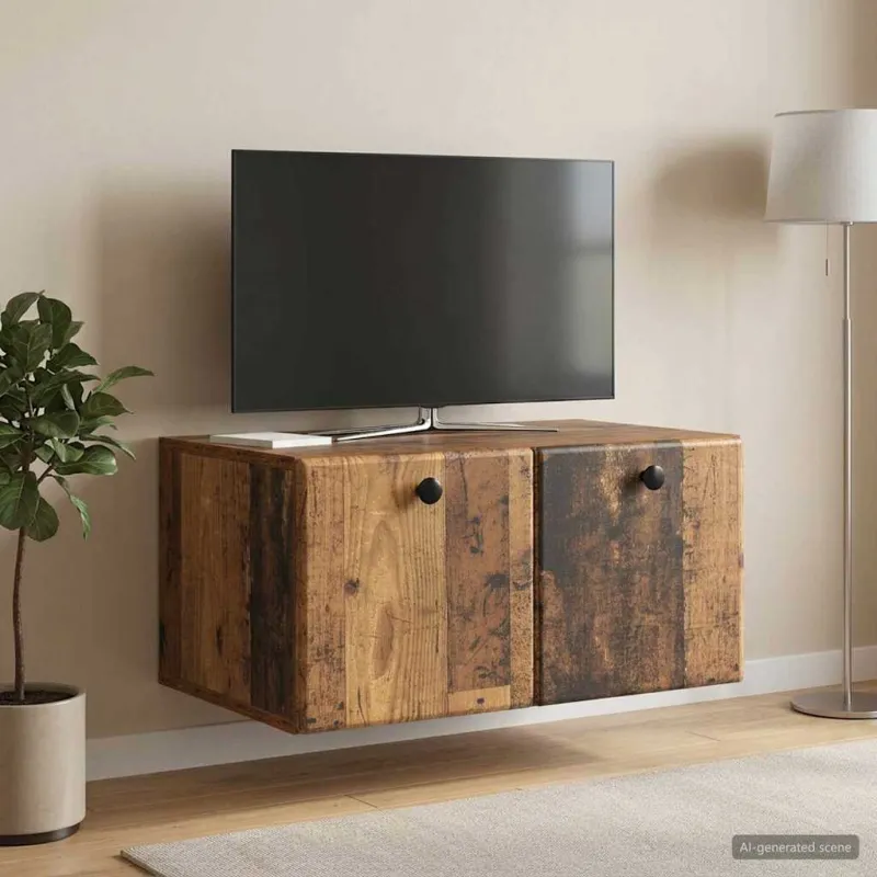 Sieninė TV spintelė 59,5 x 41 x 30 cm Sendintos medienos