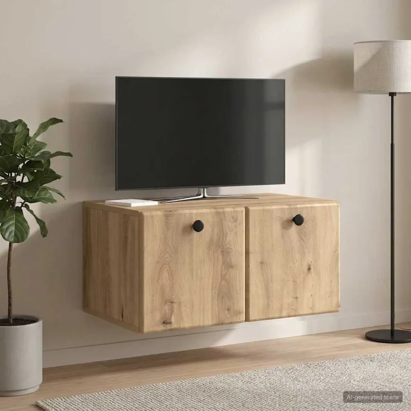 Sieninė TV spintelė 59,5 x 41 x 30 cm Artisano ąžuolo
