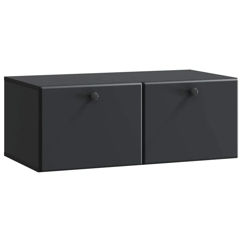 Sieninė TV spintelė 78,5 x 41 x 30 cm Juoda Apdirbta mediena