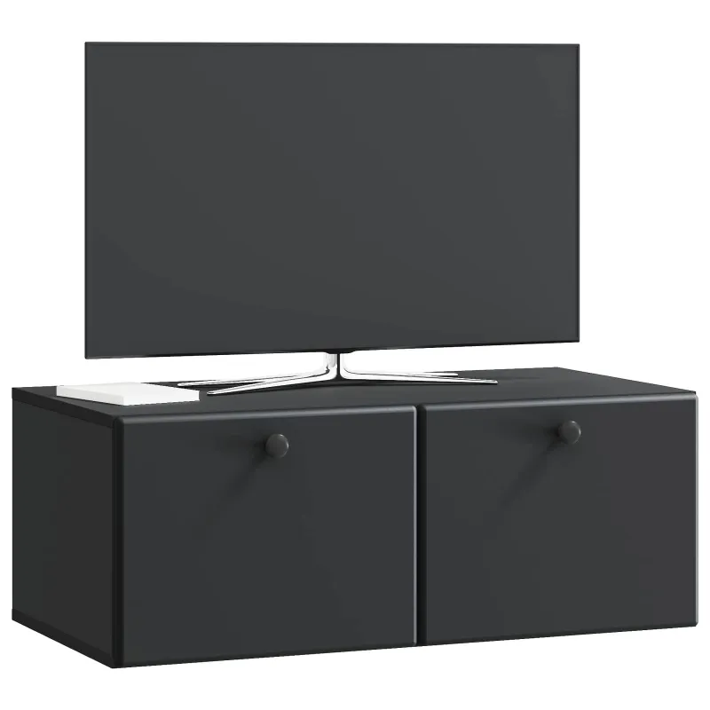 Sieninė TV spintelė 78,5 x 41 x 30 cm Juoda Apdirbta mediena