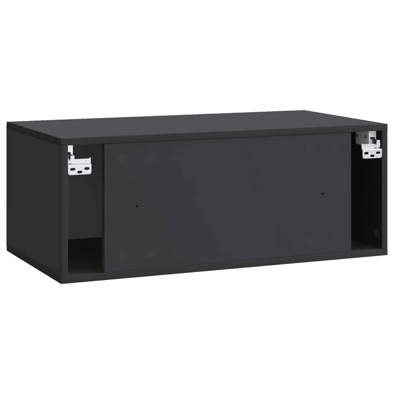 Sieninė TV spintelė 78,5 x 41 x 30 cm Juoda Apdirbta mediena
