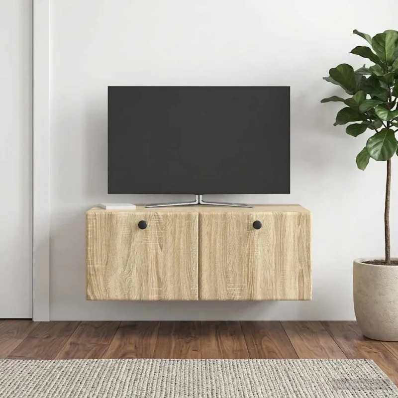 Sieninė TV spintelė 78,5 x 41 x 30 cm Sonoma ąžuolas