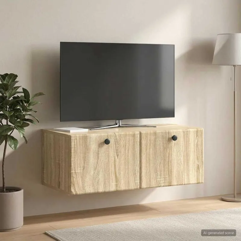 Sieninė TV spintelė 78,5 x 41 x 30 cm Sonoma ąžuolas