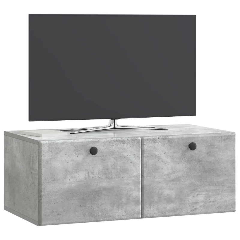 Sieninė TV spintelė 78,5 x 41 x 30 cm Betono pilka