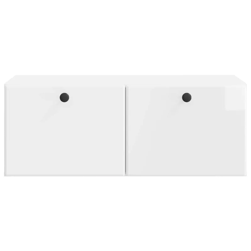 Sieninė TV spintelė 78,5 x 41 x 30 cm Itin blizgi balta
