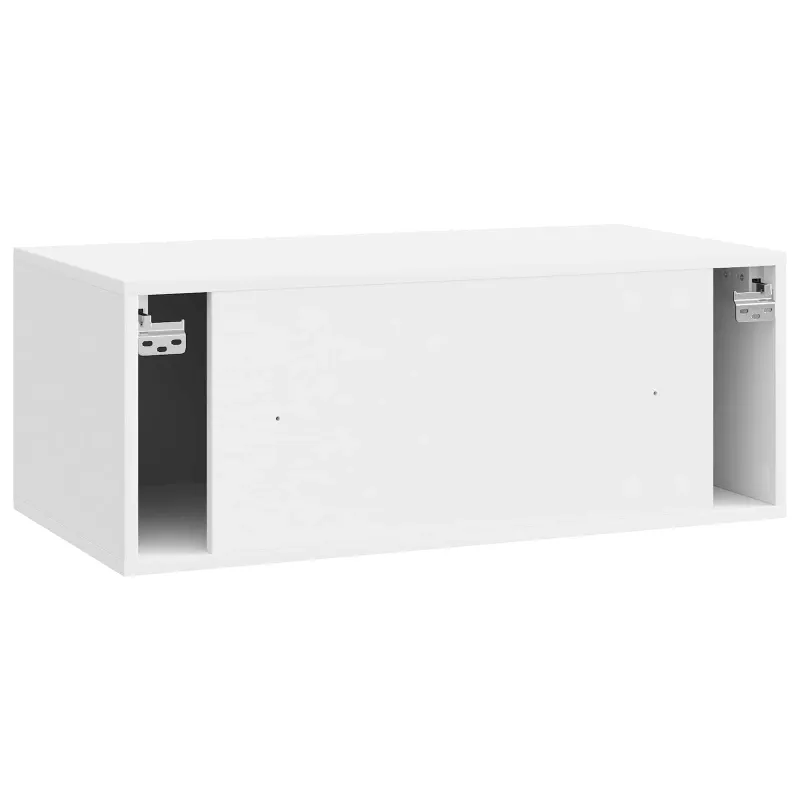 Sieninė TV spintelė 78,5 x 41 x 30 cm Itin blizgi balta