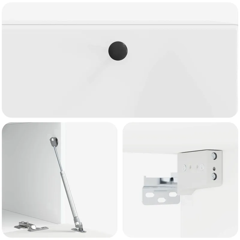 Sieninė TV spintelė 78,5 x 41 x 30 cm Itin blizgi balta