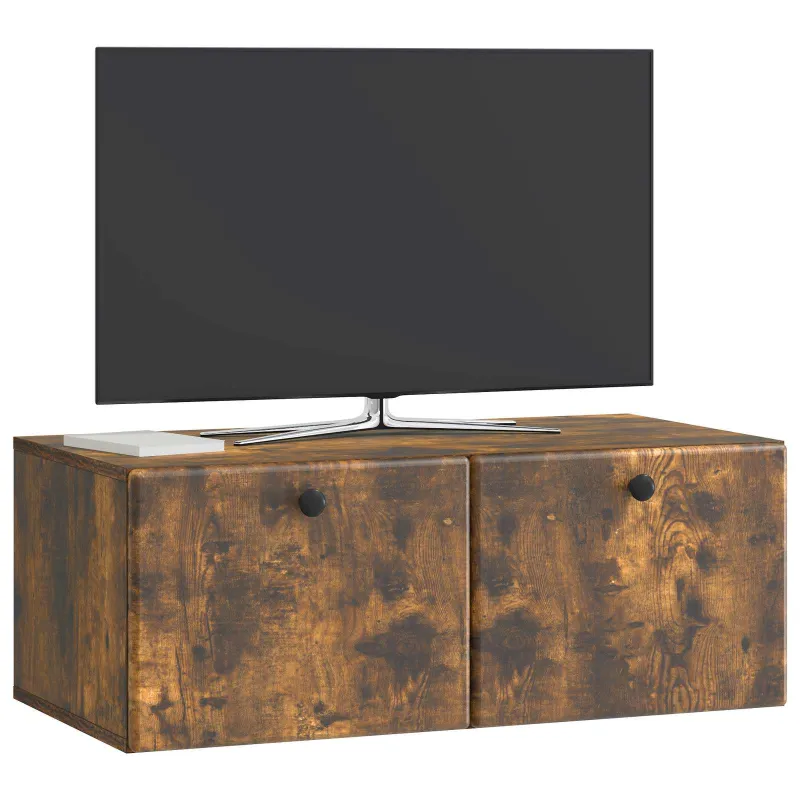 Sieninė TV spintelė 78,5 x 41 x 30 cm Dūminio ąžuolo