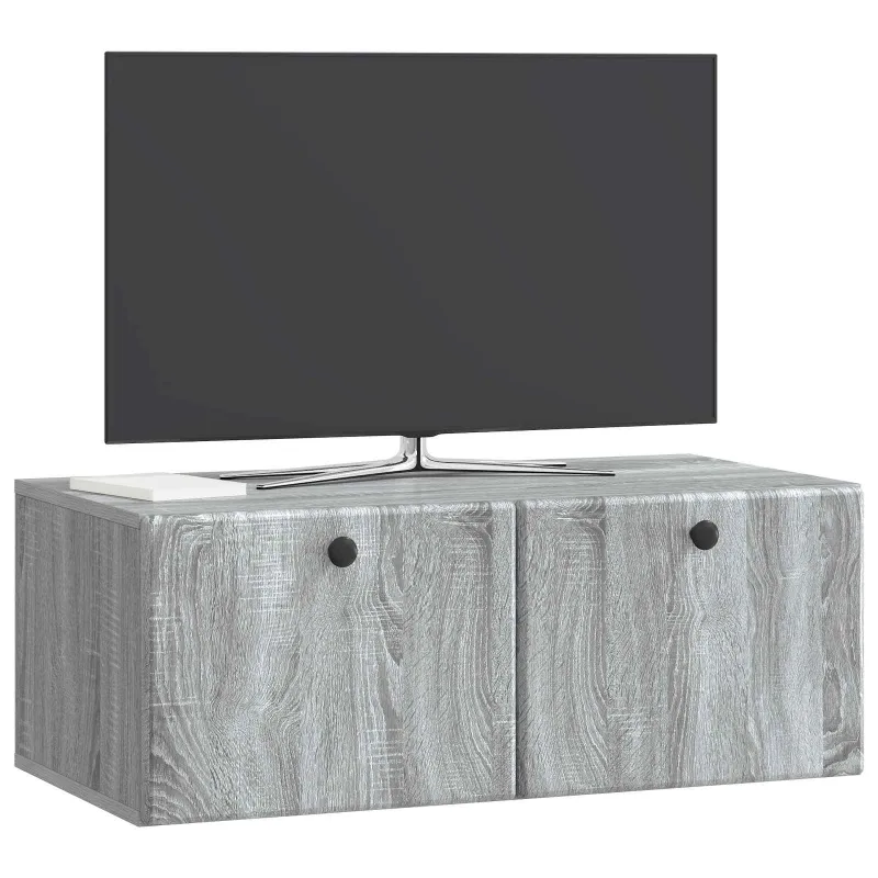 Sieninė TV spintelė 78,5 x 41 x 30 cm Pilka Sonoma
