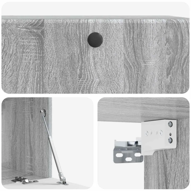 Sieninė TV spintelė 78,5 x 41 x 30 cm Pilka Sonoma