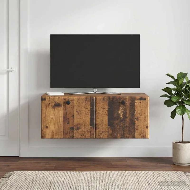 Sieninė TV spintelė 78,5 x 41 x 30 cm Sendintos medienos