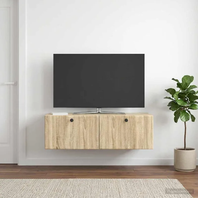 Sieninė TV spintelė 98 x 41 x 30 cm Sonoma ąžuolas