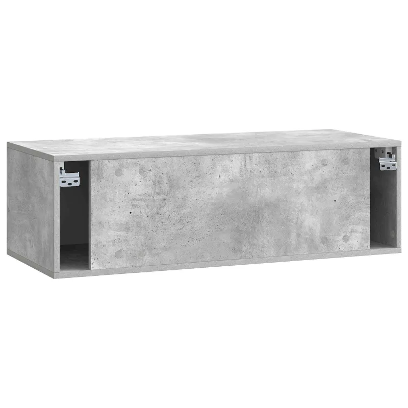 Sieninė TV spintelė 98 x 41 x 30 cm Betono pilka