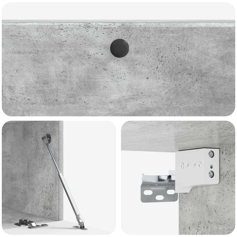 Sieninė TV spintelė 98 x 41 x 30 cm Betono pilka