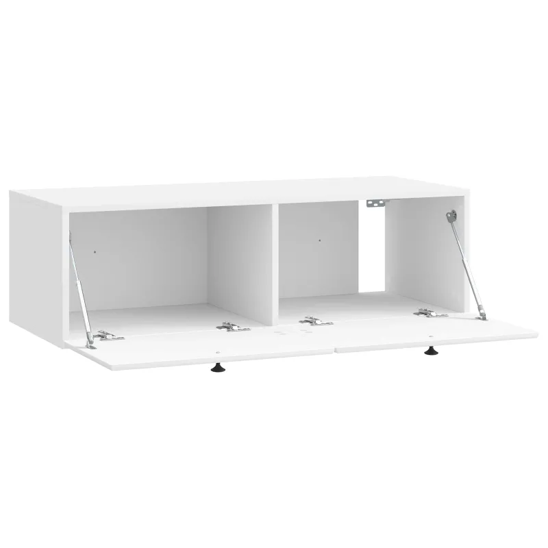 Sieninė TV spintelė 98 x 41 x 30 cm Itin blizgi balta