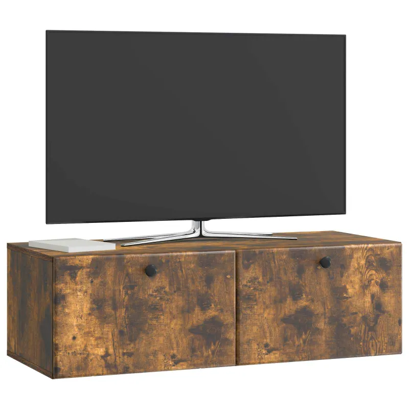 Sieninė TV spintelė 98 x 41 x 30 cm Dūminio ąžuolo