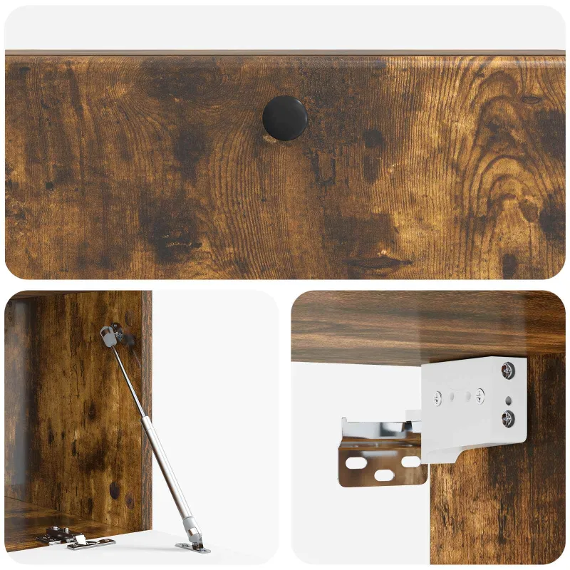 Sieninė TV spintelė 98 x 41 x 30 cm Dūminio ąžuolo