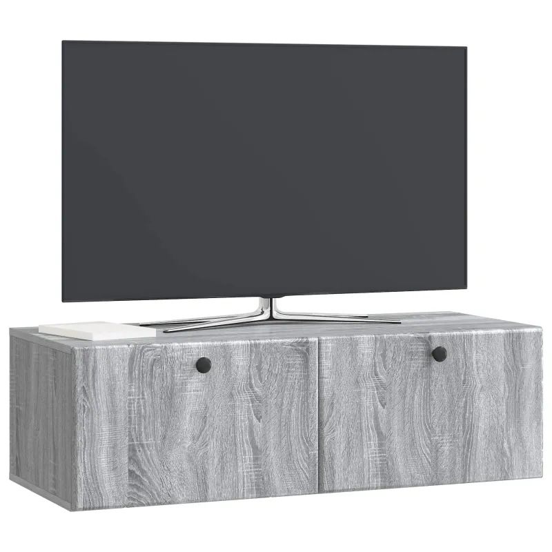 Sieninė TV spintelė 98 x 41 x 30 cm Pilka Sonoma