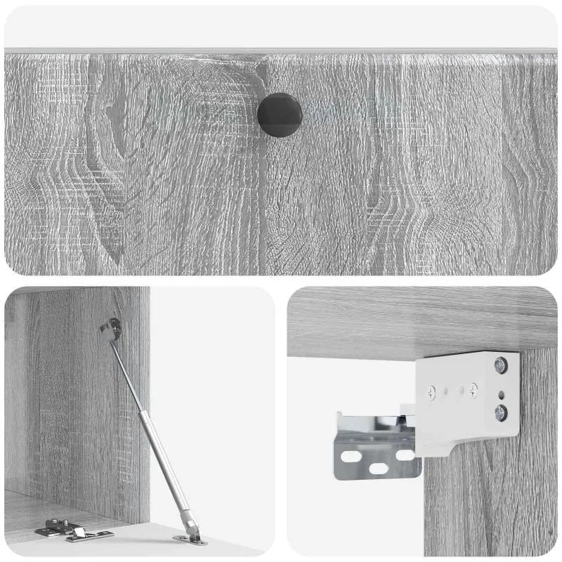 Sieninė TV spintelė 98 x 41 x 30 cm Pilka Sonoma