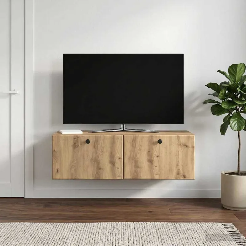 Sieninė TV spintelė 98 x 41 x 30 cm Artisano ąžuolo