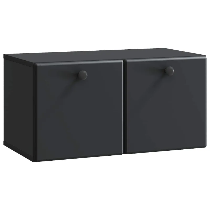 Sieninė TV spintelė 59,5 x 31 x 30 cm Juoda Apdirbta mediena