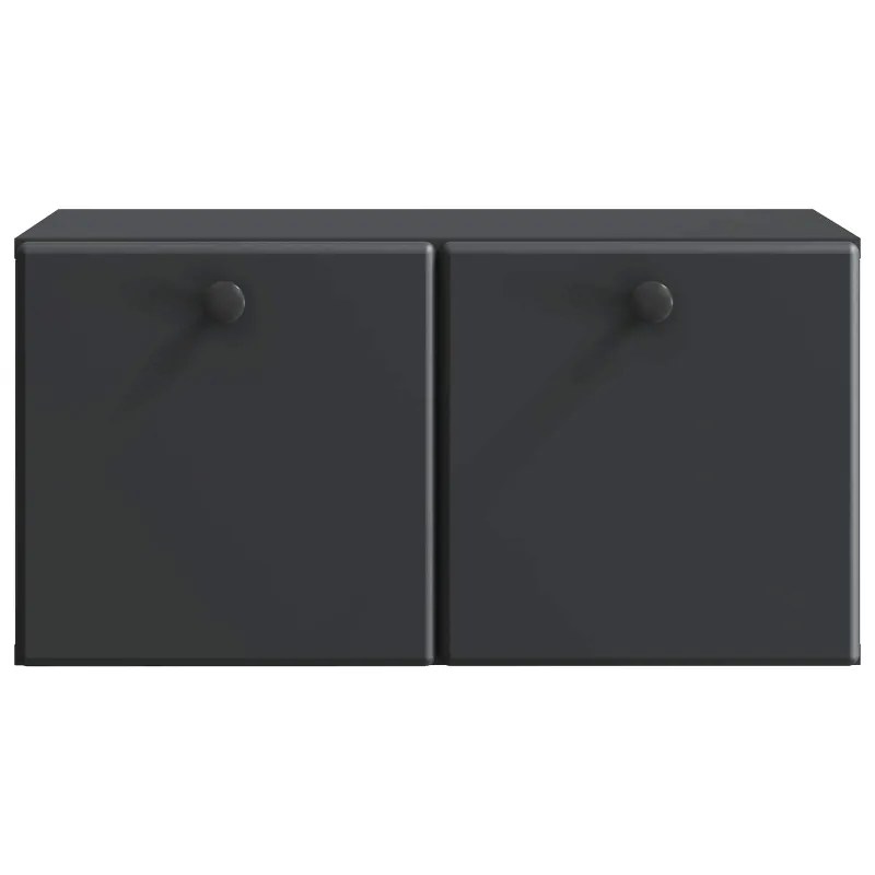 Sieninė TV spintelė 59,5 x 31 x 30 cm Juoda Apdirbta mediena
