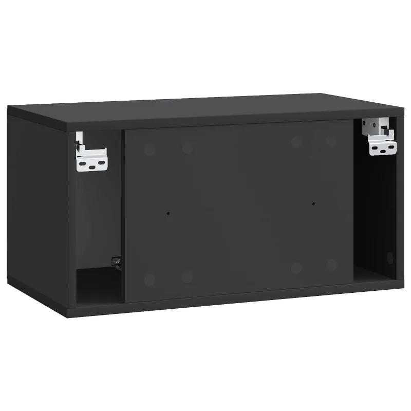 Sieninė TV spintelė 59,5 x 31 x 30 cm Juoda Apdirbta mediena