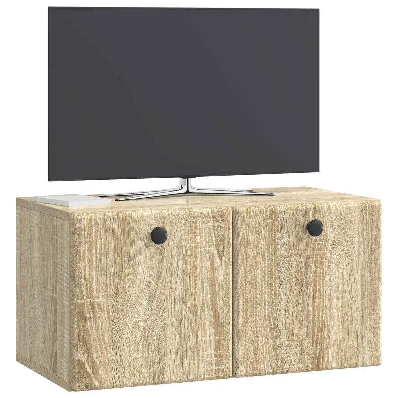 Sieninė TV spintelė 59,5 x 31 x 30 cm Sonoma ąžuolas