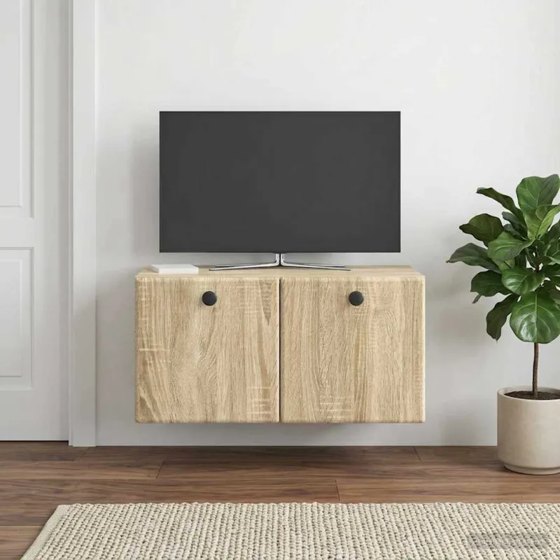 Sieninė TV spintelė 59,5 x 31 x 30 cm Sonoma ąžuolas