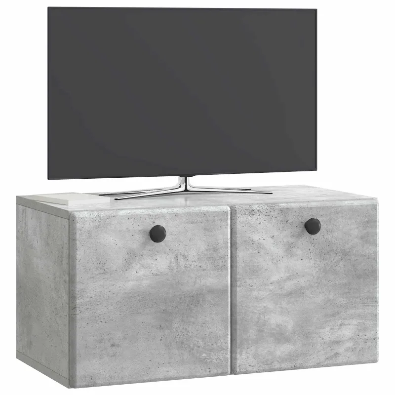 Sieninė TV spintelė 59,5 x 31 x 30 cm Betono pilka