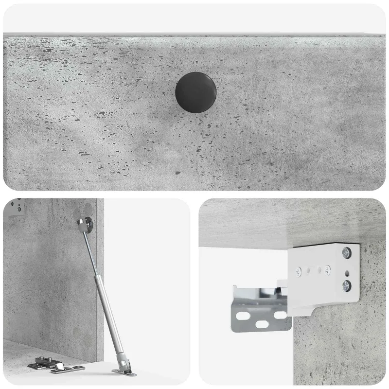 Sieninė TV spintelė 59,5 x 31 x 30 cm Betono pilka
