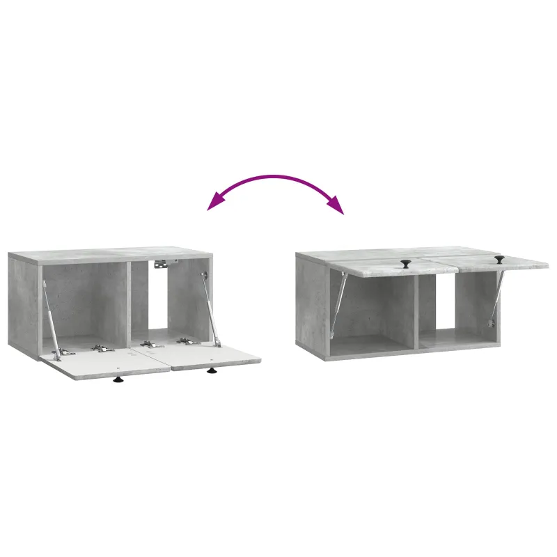 Sieninė TV spintelė 59,5 x 31 x 30 cm Betono pilka