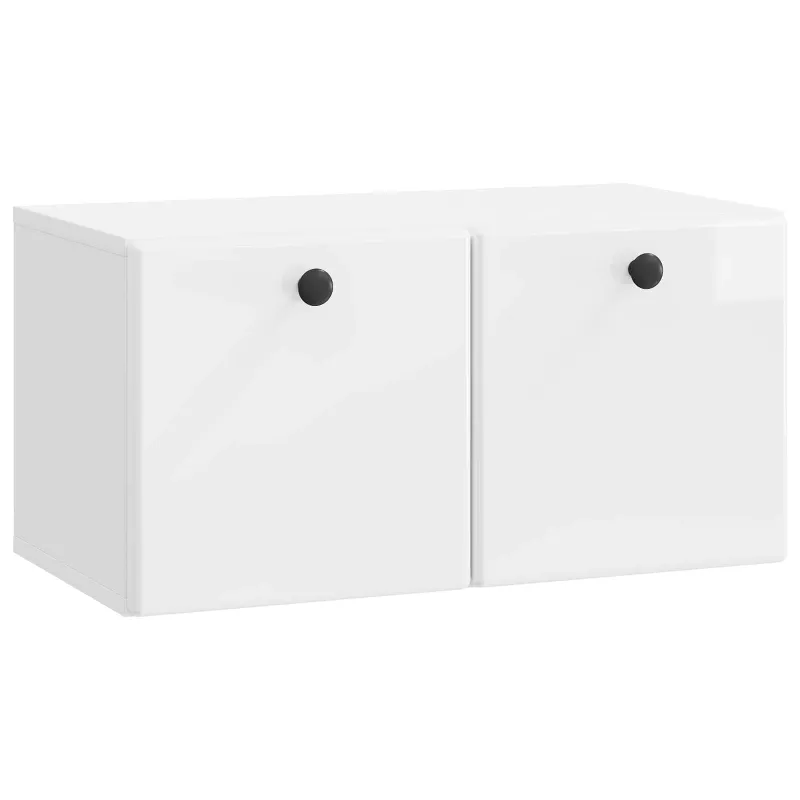 Sieninė TV spintelė 59,5 x 31 x 30 cm Itin blizgi balta
