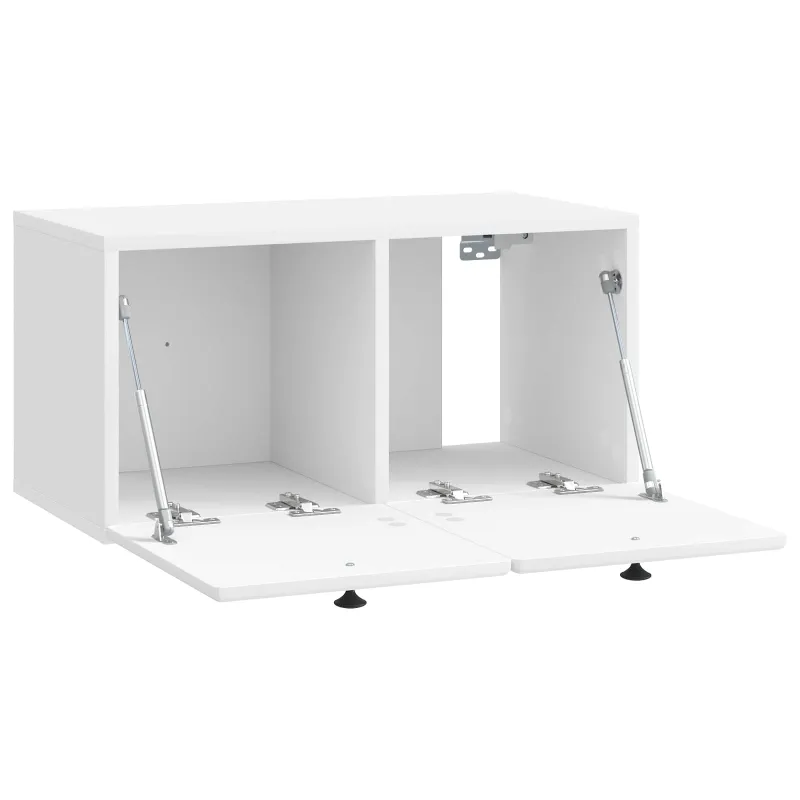 Sieninė TV spintelė 59,5 x 31 x 30 cm Itin blizgi balta