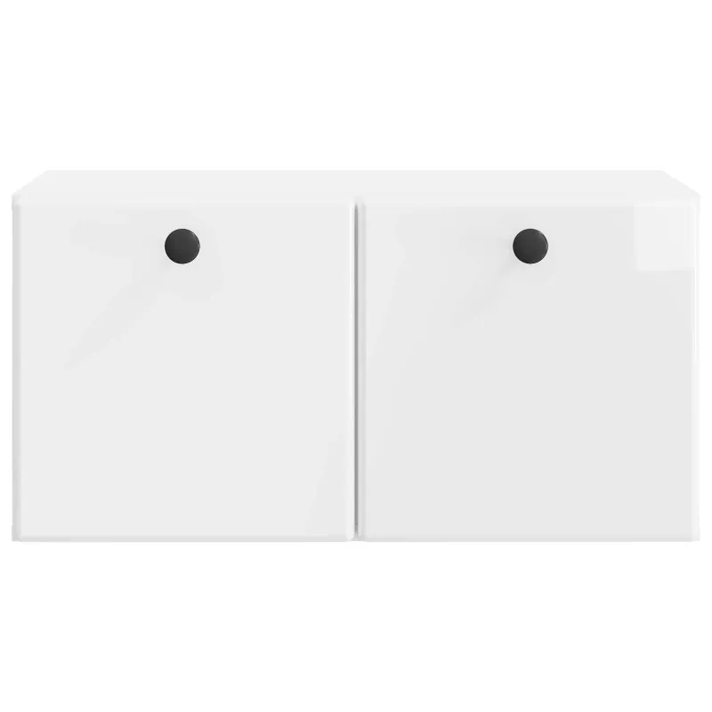 Sieninė TV spintelė 59,5 x 31 x 30 cm Itin blizgi balta