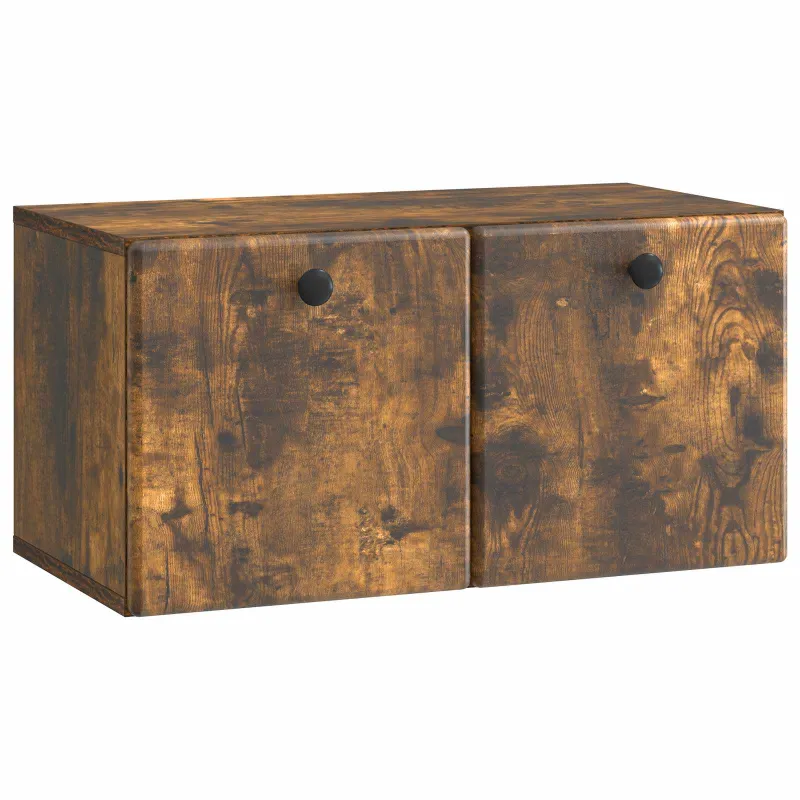 Sieninė TV spintelė 59,5 x 31 x 30 cm Dūminio ąžuolo