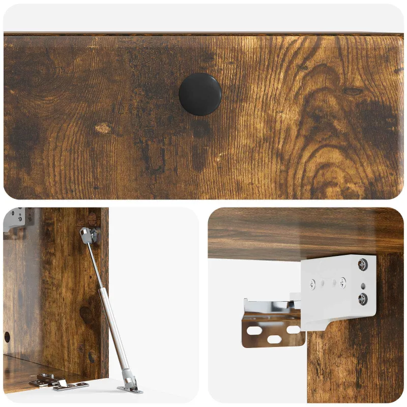 Sieninė TV spintelė 59,5 x 31 x 30 cm Dūminio ąžuolo