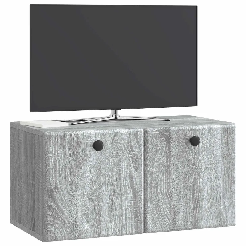 Sieninė TV spintelė 59,5 x 31 x 30 cm Pilka Sonoma