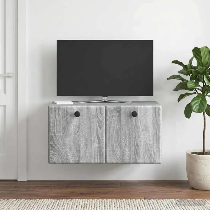 Sieninė TV spintelė 59,5 x 31 x 30 cm Pilka Sonoma