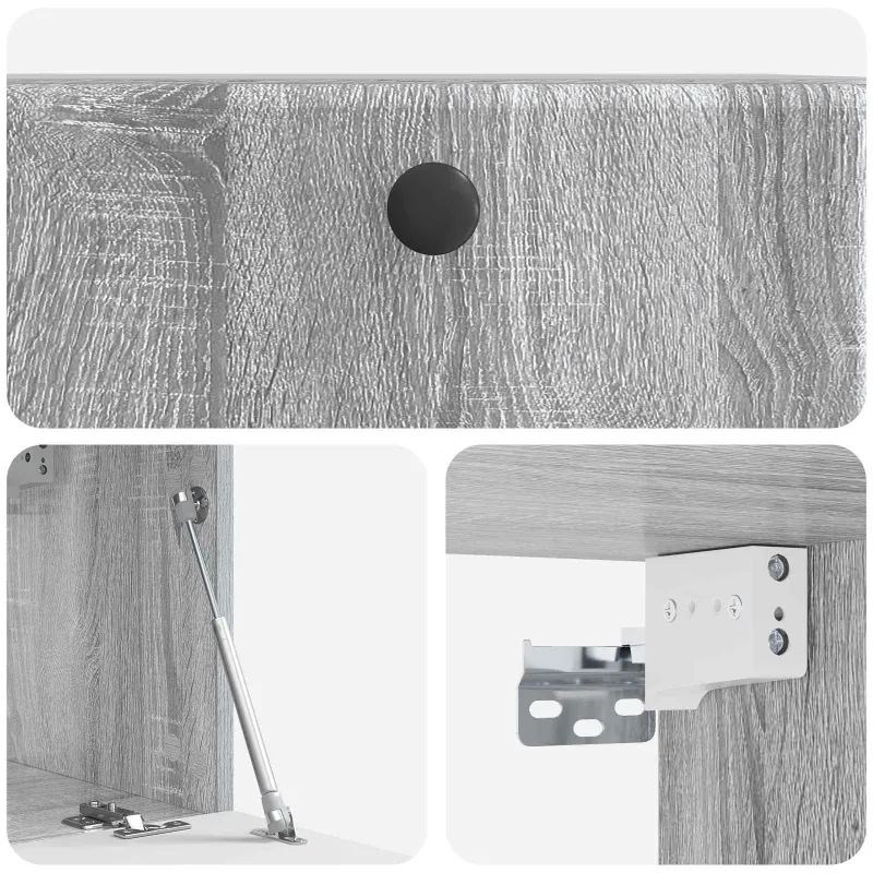Sieninė TV spintelė 59,5 x 31 x 30 cm Pilka Sonoma