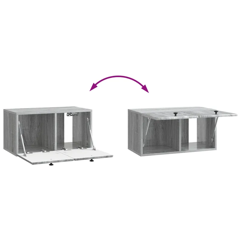 Sieninė TV spintelė 59,5 x 31 x 30 cm Pilka Sonoma
